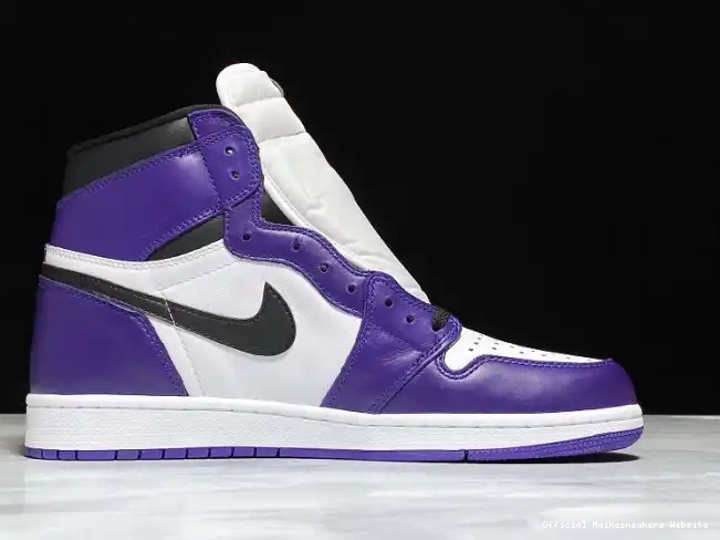 Official Maikesneakers Jordan 1 Air Court 555088-500 OG Purple High 0404